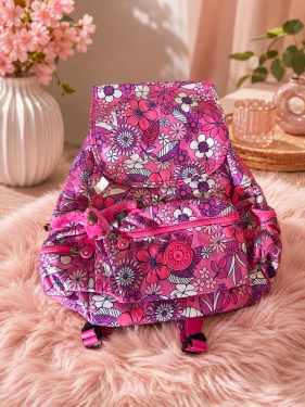 Mochila Kipling flores